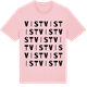 Pink Cotton t-shirt med Vist ordlek t-shirt