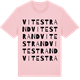 Pink Cotton t-shirt med Vitestrand ordlek t-shirt