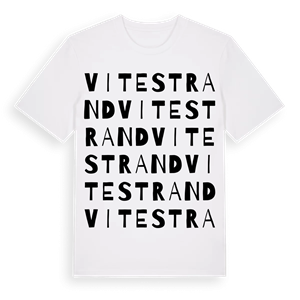 Vitestrand ordlek t-shirt – ekologisk bomull t-shirt från Pinshirt