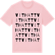 Pink Cotton t-shirt med Vithatt ordlek t-shirt