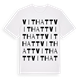 White t-shirt med Vithatt ordlek t-shirt