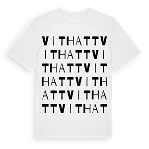 Vithatt ordlek t-shirt – ekologisk bomull t-shirt från Pinshirt