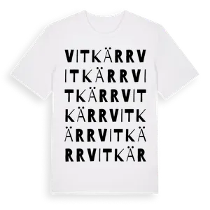 Vitkärr ordlek t-shirt – ekologisk bomull t-shirt från Pinshirt