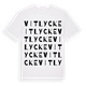 White t-shirt med Vitlycke ordlek t-shirt