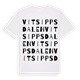 White t-shirt med Vitsippsdalen ordlek t-shirt