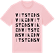 Pink Cotton t-shirt med Vitstensviken ordlek t-shirt