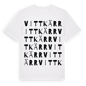 Vittkärr ordlek t-shirt – ekologisk bomull t-shirt från Pinshirt