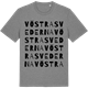 Mid Heather Gray t-shirt med Vöstra Svederna ordlek t-shirt