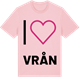 Pink Cotton t-shirt med Jag älskar Vrån t-shirt stort tryck