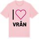Pink Cotton t-shirt med Jag älskar Vrån t-shirt stort tryck