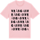 Pink Cotton t-shirt med Vrångan ordlek t-shirt