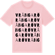 Pink Cotton t-shirt med Vrångarö ordlek t-shirt