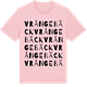 Pink Cotton t-shirt med Vrångebäck ordlek t-shirt