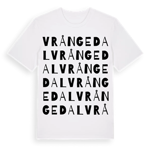 Vrångedal ordlek t-shirt – ekologisk bomull t-shirt från Pinshirt