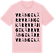 Pink Cotton t-shirt med Vrångekärr ordlek t-shirt
