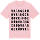 Pink Cotton t-shirt med Vrångeröd ordlek t-shirt