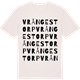 Vintage White t-shirt med Vrångestorp ordlek t-shirt