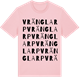 Pink Cotton t-shirt med Vränglarp ordlek t-shirt