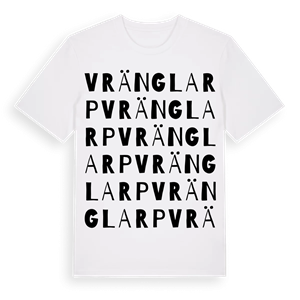 Vränglarp ordlek t-shirt – ekologisk bomull t-shirt från Pinshirt