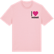 Pink Cotton t-shirt med Jag älskar Vrångö t-shirt litet tryck