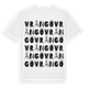White t-shirt med Vrångö ordlek t-shirt