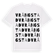 White t-shirt med Vrångstad ordlek t-shirt
