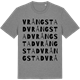 Mid Heather Gray t-shirt med Vrångstad ordlek t-shirt