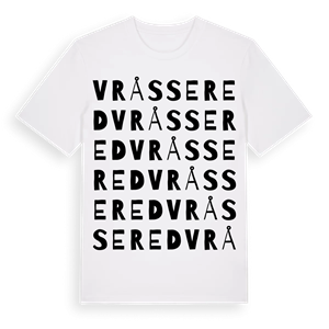 Vråssered ordlek t-shirt – ekologisk bomull t-shirt från Pinshirt