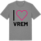 Mid Heather Gray t-shirt med Jag älskar Vrem t-shirt stort tryck