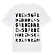 White t-shirt med Vremsgården ordlek t-shirt