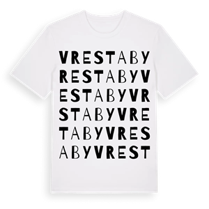 Vrestaby ordlek t-shirt – ekologisk bomull t-shirt från Pinshirt