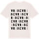 Vintage White t-shirt med Vrine ordlek t-shirt