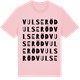 Pink Cotton t-shirt med Vulseröd ordlek t-shirt