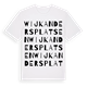 White t-shirt med Wijkandersplatsen ordlek t-shirt