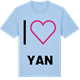 Blue Soul t-shirt med Jag älskar Yan t-shirt stort tryck