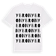 White t-shirt med Ybron ordlek t-shirt