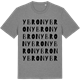 Mid Heather Gray t-shirt med Ybron ordlek t-shirt