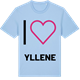 Blue Soul t-shirt med Jag älskar Yllene t-shirt stort tryck