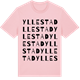 Pink Cotton t-shirt med Yllestad ordlek t-shirt