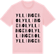 Pink Cotton t-shirt med Yllingebol ordlek t-shirt