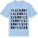 Blue Soul t-shirt med Ylseröd ordlek t-shirt