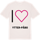 Vintage White t-shirt med Jag älskar Ytter-Påbo t-shirt stort tryck