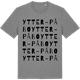 Mid Heather Gray t-shirt med Ytter-Påbo ordlek t-shirt