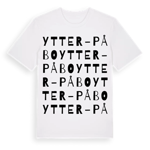 Ytter-Påbo ordlek t-shirt – ekologisk bomull t-shirt från Pinshirt