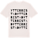 Vintage White t-shirt med Ytter Restad ordlek t-shirt