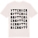 Vintage White t-shirt med Ytterberg ordlek t-shirt