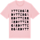 Pink Cotton t-shirt med Yttergård ordlek t-shirt