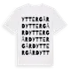 White t-shirt med Yttergård ordlek t-shirt