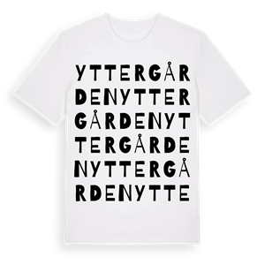 Yttergården ordlek t-shirt – ekologisk bomull t-shirt från Pinshirt