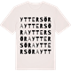 Vintage White t-shirt med Yttersöra ordlek t-shirt